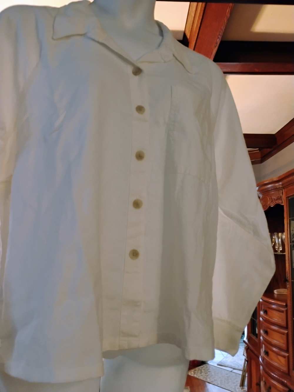 Universal Thread Woman's White Button-Front Shirt Jacket